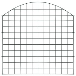 vidaXL Set de valla de jardín arqueada verde 77,5x78,5 cm