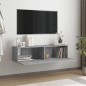 vidaXL Mueble pared TV madera contrachapada gris Sonoma 120x30x30 cm vidaXL Mueble pared TV madera contrachapada gris Sonoma 120x30x30 cm