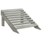vidaXL Silla de jardín con otomana de madera gris vidaXL Silla de jardín con otomana de madera gris