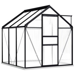 vidaXL Invernadero con estructura base aluminio gris antracita 3,61 m²