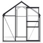 vidaXL Invernadero con estructura base aluminio gris antracita 3,61 m² vidaXL Invernadero con estructura base aluminio gris antracita 3,61 m²