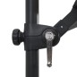 vidaXL Sombrilla voladiza con luces LED y poste acero gris 250x250 cm vidaXL Sombrilla voladiza con luces LED y poste acero gris 250x250 cm