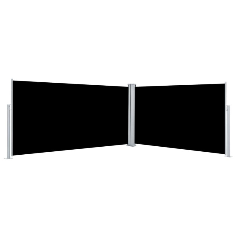 vidaXL Toldo lateral retráctil negro 160x600 cm vidaXL Toldo lateral retráctil negro 160x600 cm