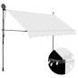 vidaXL Toldo manual retráctil con LED crema 250 cm vidaXL Toldo manual retráctil con LED crema 250 cm