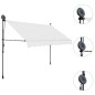 vidaXL Toldo manual retráctil con LED crema 250 cm vidaXL Toldo manual retráctil con LED crema 250 cm