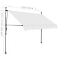 vidaXL Toldo manual retráctil con LED crema 250 cm vidaXL Toldo manual retráctil con LED crema 250 cm