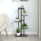 vidaXL Soporte de flores de 5 estantes de metal negro 43x22x98 cm vidaXL Soporte de flores de 5 estantes de metal negro 43x22x98 cm