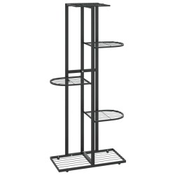 vidaXL Soporte de flores de 5 estantes de metal negro 43x22x98 cm 
