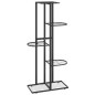 vidaXL Soporte de flores de 5 estantes de metal negro 43x22x98 cm vidaXL Soporte de flores de 5 estantes de metal negro 43x22x98 cm