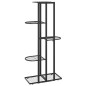 vidaXL Soporte de flores de 5 estantes de metal negro 43x22x98 cm vidaXL Soporte de flores de 5 estantes de metal negro 43x22x98 cm