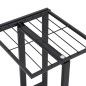 vidaXL Soporte de flores de 5 estantes de metal negro 43x22x98 cm vidaXL Soporte de flores de 5 estantes de metal negro 43x22x98 cm