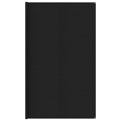 vidaXL Alfombra para tienda de campaña HDPE negro 400x400 cm