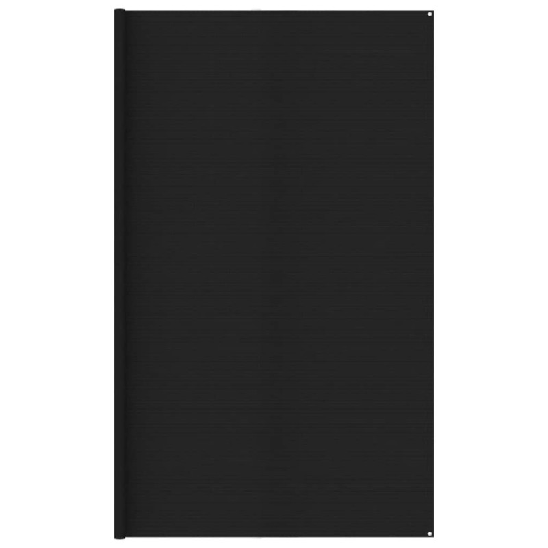 vidaXL Alfombra para tienda de campaña HDPE negro 400x400 cm