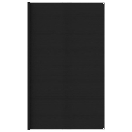 vidaXL Alfombra para tienda de campaña HDPE negro 400x400 cm