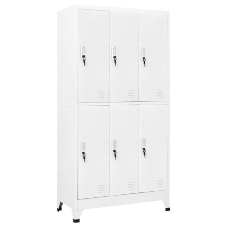 vidaXL Taquilla con 6 compartimentos acero 90x45x180 cm 