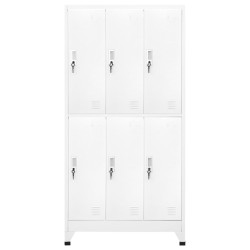 vidaXL Taquilla con 6 compartimentos acero 90x45x180 cm 