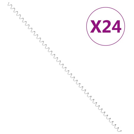 vidaXL Espirales de gaviones 24 unidades acero galvanizado 100 cm