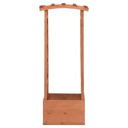 vidaXL Jardinera enrejada con arco madera de abeto 49x39x117 cm