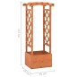 vidaXL Jardinera enrejada con arco madera de abeto 49x39x117 cm vidaXL Jardinera enrejada con arco madera de abeto 49x39x117 cm