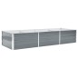 vidaXL Arriate de jardín de acero galvanizado gris 240x80x45 cm vidaXL Arriate de jardín de acero galvanizado gris 240x80x45 cm
