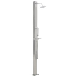 vidaXL Ducha de exterior de acero inoxidable recta