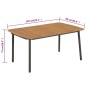 vidaXL Mesa de jardín madera maciza de acacia y acero 150x90x72 cm vidaXL Mesa de jardín madera maciza de acacia y acero 150x90x72 cm