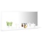 vidaXL Espejo de baño madera contrachapada blanco brillo 90x10,5x37 cm vidaXL Espejo de baño madera contrachapada blanco brillo 90x10,5x37 cm