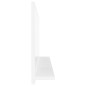 vidaXL Espejo de baño madera contrachapada blanco brillo 90x10,5x37 cm vidaXL Espejo de baño madera contrachapada blanco brillo 90x10,5x37 cm