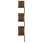 vidaXL Estantería esquina pared madera roble marrón 20x20x127,5 cm vidaXL Estantería esquina pared madera roble marrón 20x20x127,5 cm