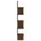 vidaXL Estantería esquina pared madera roble marrón 20x20x127,5 cm vidaXL Estantería esquina pared madera roble marrón 20x20x127,5 cm