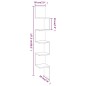 vidaXL Estantería esquina pared madera roble marrón 20x20x127,5 cm vidaXL Estantería esquina pared madera roble marrón 20x20x127,5 cm