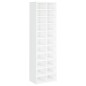 vidaXL Mueble zapatero de aglomerado blanco brillante 54x34x183 cm vidaXL Mueble zapatero de aglomerado blanco brillante 54x34x183 cm