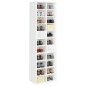 vidaXL Mueble zapatero de aglomerado blanco brillante 54x34x183 cm vidaXL Mueble zapatero de aglomerado blanco brillante 54x34x183 cm