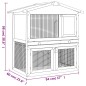 vidaXL Jaula conejera con 3 puertas madera marrón vidaXL Jaula conejera con 3 puertas madera marrón