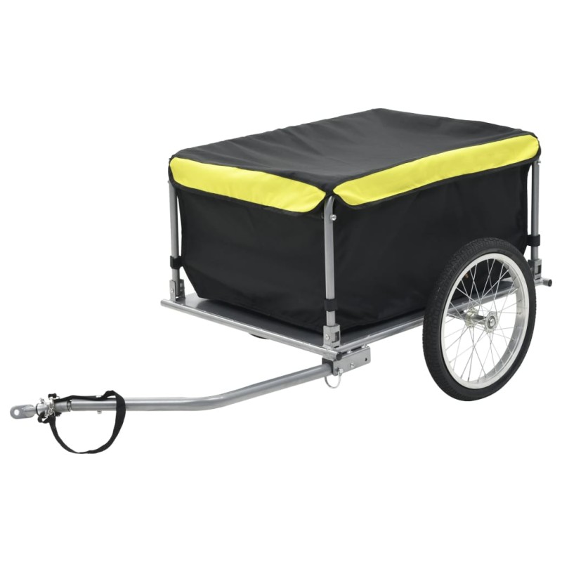 vidaXL Remolque para bicicletas negro y amarillo 65 kg vidaXL Remolque para bicicletas negro y amarillo 65 kg