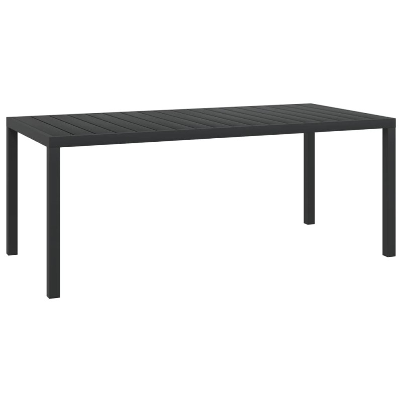 vidaXL Mesa de jardín de aluminio y WPC negra 185x90x74 cm vidaXL Mesa de jardín de aluminio y WPC negra 185x90x74 cm