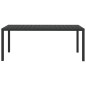 vidaXL Mesa de jardín de aluminio y WPC negra 185x90x74 cm vidaXL Mesa de jardín de aluminio y WPC negra 185x90x74 cm