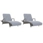 vidaXL Toallas de playa 2 uds tela gris 400 g/m² 75x200 cm vidaXL Toallas de playa 2 uds tela gris 400 g/m² 75x200 cm