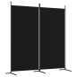 vidaXL Biombo divisor de 2 paneles de tela negro 175x180 cm vidaXL Biombo divisor de 2 paneles de tela negro 175x180 cm