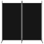 vidaXL Biombo divisor de 2 paneles de tela negro 175x180 cm vidaXL Biombo divisor de 2 paneles de tela negro 175x180 cm