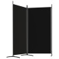 vidaXL Biombo divisor de 2 paneles de tela negro 175x180 cm vidaXL Biombo divisor de 2 paneles de tela negro 175x180 cm