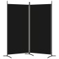 vidaXL Biombo divisor de 2 paneles de tela negro 175x180 cm vidaXL Biombo divisor de 2 paneles de tela negro 175x180 cm