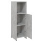 vidaXL Armario de baño madera contrachapada gris hormigón 30x30x95 cm