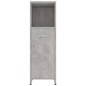 vidaXL Armario de baño madera contrachapada gris hormigón 30x30x95 cm