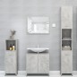 vidaXL Armario de baño madera contrachapada gris hormigón 30x30x95 cm