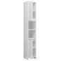 vidaXL Armario baño madera contrachapada blanco brillo 30x30x183,5 cm