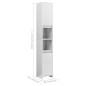 vidaXL Armario baño madera contrachapada blanco brillo 30x30x183,5 cm