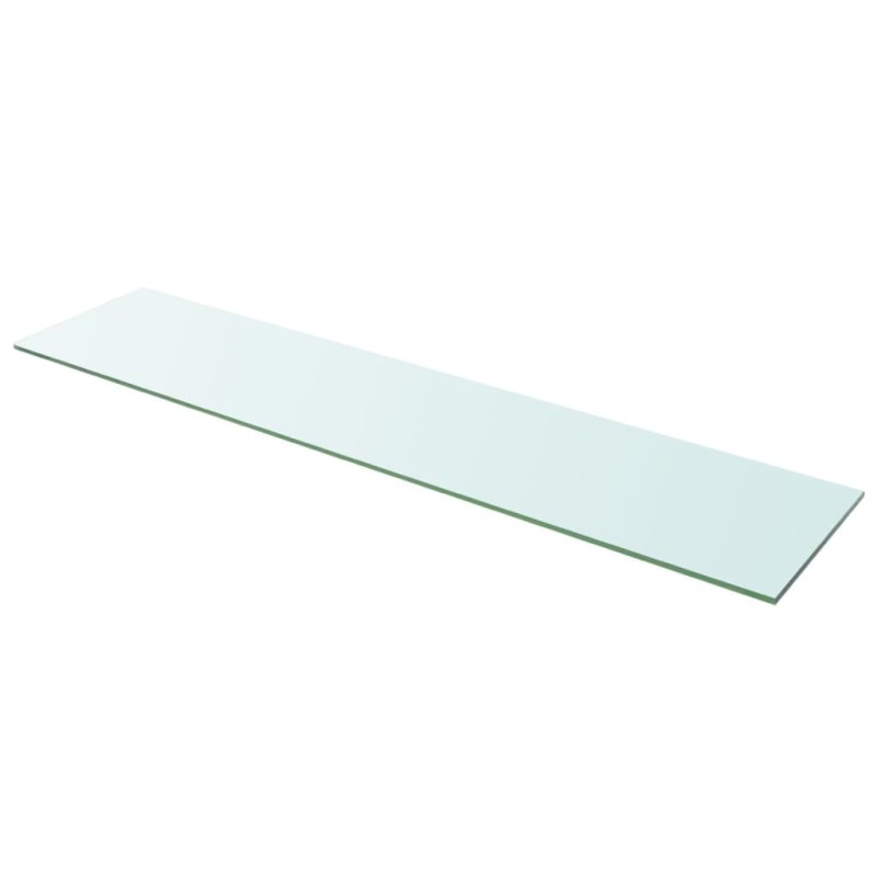 vidaXL Panel de estante vidrio claro 110x25 cm
