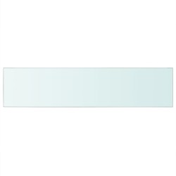 vidaXL Panel de estante vidrio claro 110x25 cm