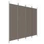 vidaXL Biombo divisor de 4 paneles de tela gris antracita 200x200 cm vidaXL Biombo divisor de 4 paneles de tela gris antracita 200x200 cm